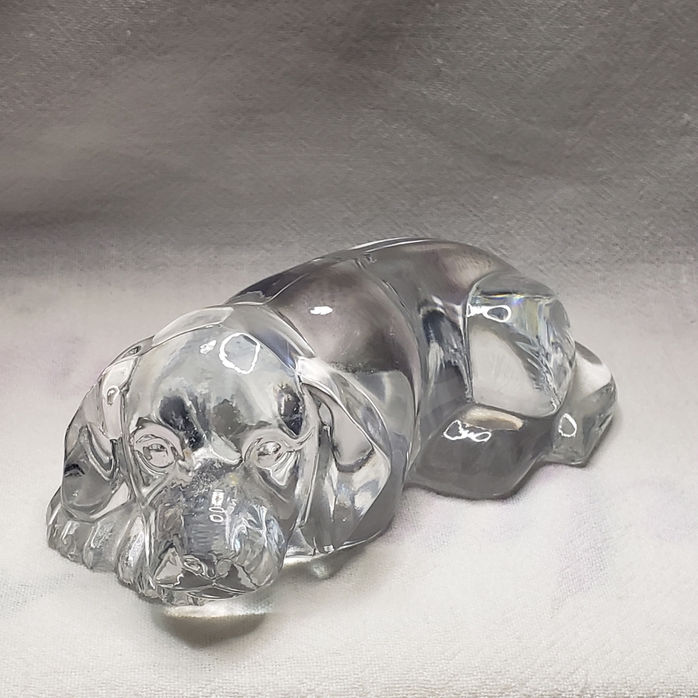 Vintage Glass Dog